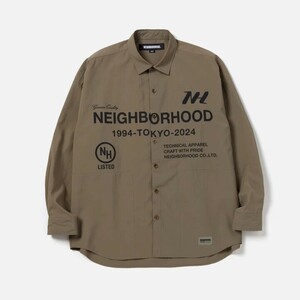 2024春夏　新作　Lサイズ 　オリーブドラブ　OVER SHIRT LS　241SPNH-SHM03　ネイバーフッド　neighborhood　