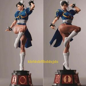 27cm 春麗 ファイティングポーズ ストリートファイター 樹脂 レジン ガレキ ガレージキット 3D 未塗装 未組立