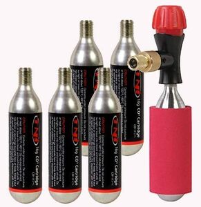  air valve rice type compressed gas cylinder set . type combined use inflator CO2 compressed gas cylinder 16g×6ps.@CO2