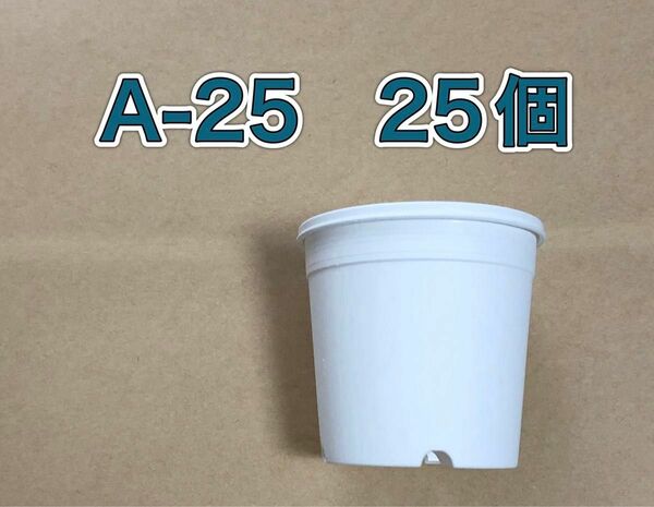 《A-25》 白 25個 プラ鉢 植木鉢 スリット鉢 多肉植物
