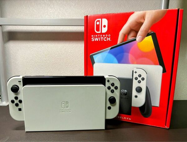 【中古動作品】Nintendo Switch 有機elモデル　本体ホワイト