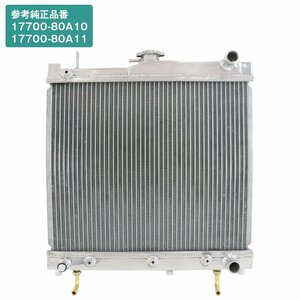 2層 フルアルミ ラジエーター ジムニー JB23 JB33 JB43 AT 660cc 軽 ワイド シエラ 1300cc K6A M13A オートマ キャップ 付き