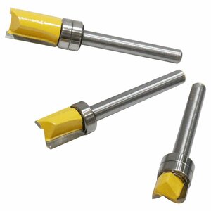 [ free shipping ] trimmer router bit axis car nk6mm 3 pcs set carbide endmill woodworking .. groove cutter cut . tool tool 