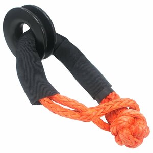 [ free shipping ] soft shackle Snatch ring orange × black destruction . ability 15t traction winch off-road s tuck lifting block block pulley ..