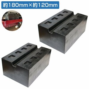 【送料無料】[高さ80mm] リフト アップ パッド 自動車 整備 リフト用 ゴム ブロック 溝付き 高耐久 ラバー クッション マウント 2個