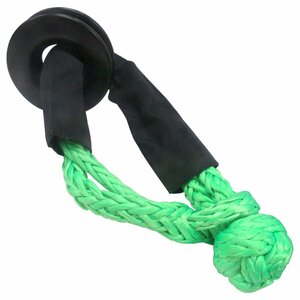 [ free shipping ] soft shackle Snatch ring green × black destruction . ability 15t traction winch off-road s tuck lifting block block pulley ..