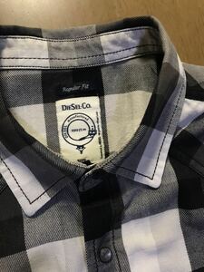 DIESEL-Co.　ディーゼルジャパン㈱インド製　綿100％　白灰黒ブロックチェック