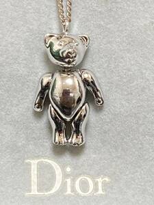 Christian Dior Christian Dior медведь плюшевый мишка колье серебряный * рука пара шея работа 