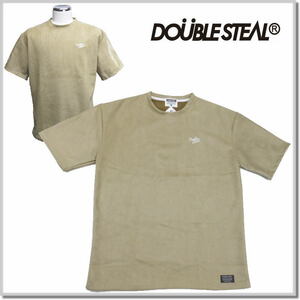 ダブルスティール DOUBLE STEAL ライトスエード Tシャツ 942-12016-73(スモーキーグリーン)-L 半袖Tシャツ カットソー