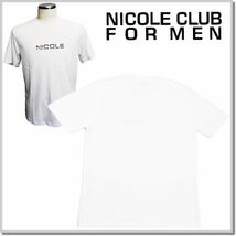 ニコルクラブフォーメン NICOLE CLUB FOR MEN ロゴ刺繍半袖Ｔシャツ 4264-9004-09(WHITE)-48(L) カットソー_画像6
