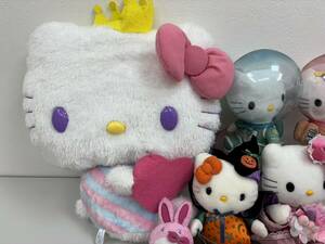 240522D キティちゃん ハローキティ Hello Kitty ぬいぐるみ big おまとめ セット サンリオ 7点セット うさぎ ハロウィン 宇宙飛行士 