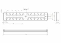 AU005-アルカスイス規格 長さ185ｍｍアリガタ 20ｍｍ間隔穴タイプ 取付ネジ付属 クリックポスト送料一律185円_画像7