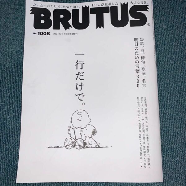 ＢＲＵＴＵＳ（ブルータス） ２０２４年６月１日号 （マガジンハウス）