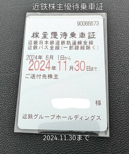 近畿日本鉄道 (近鉄)株主優待乗車証 (定期券タイプ ) 