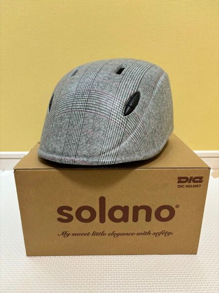 ★solano DIC 自転車 ヘルメット グレンチェック Sサイズ★
