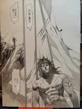 MY006 松久由宇直筆原画 魔獣戦士 6 　天才的な描画力が発揮されたバイオレンス巨編。5枚。元の姿に戻るキバ。しかし、自分は誰かと問う。_画像9