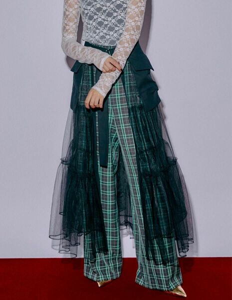 MAISON SPECIAL メゾンスペシャル　Tulle Tiered Belt Skirt チュールティアードベルトスカート