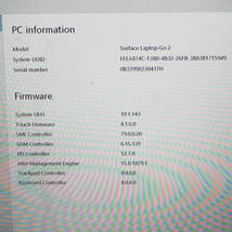 Microsoft マイクロソフト Surface サーフェス Laptop Go2 ラップトップゴー2 MODEL 2013 ノートパソコン 12.4インチ K5351_画像2