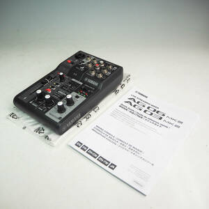 2023 year made YAMAHA Yamaha Live -stroke Lee ming mixer 3 channel AG03MK2 black CO3393