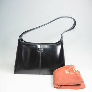 TOD*S Tod's leather shoulder bag original leather storage bag attaching handbag formal black group lady's K5499