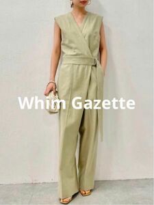 【Whim Gazette】 ベルテッドジャンプスーツ サンドベージュ