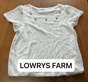 【新品・未使用品】LOWRYSFARM ビジュー付きトップス　レディースMサイズ　キラキラ　可愛い　お洒落