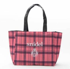 【未使用品】snidel トートバッグ　赤チェック　未使用品