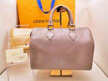 ★1円スタート　美品　LOUIS VUITTON　ルイヴィトン　エピ スピーディ25　　カデナ　LV保存袋、ギャランティー、LVショッパー付き_画像2