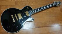 Epiphone by Gibson Les Paul Custom Ebony エピフォン レスポールカスタム エボニー指板 カラマズ―ヘッド _画像1