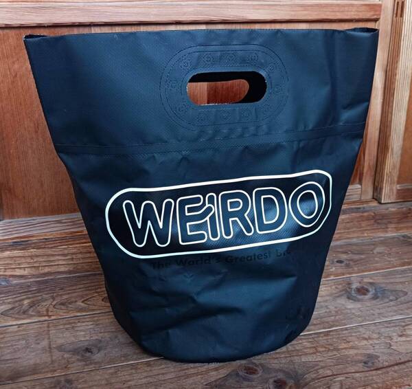 送料無料♪WEIRDOウィアード TARP BAG タープバッグ ブラック 42×37×26㎝ ターポリン素材 防水 HIGHTIDE 美品 キャンプアウトドア トート