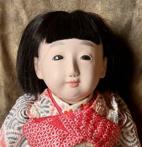 市松人形 竹内益次郎 上妻人形 大正時代 アンティークドール 骨董 日本人形 女の子 抱き人形 