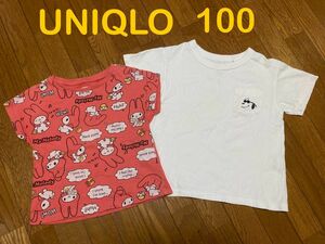 キッズ　トップス　半袖　半袖Tシャツ　Tシャツ　ユニクロ　UT 100 サンリオ　マイメロ　スヌーピー　ピンク　白　まとめ売り