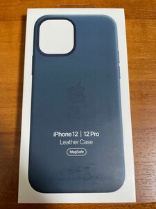 純正新品 iPhone12/12pro レザーケース バルティックブルー