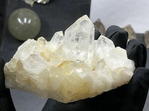 【昔のもの】パキスタン スカルド産 ヒマラヤ水晶 クラスター 約213g ゴールデンヒーラー 磨きなし