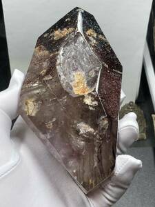 【レピドクロサイト たくさん】スーパーセブン 水入り 水晶 約706g 磨き 0901