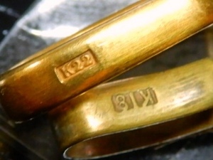 ＜銀の斧＞K22とK１８の羽織紐用S管・K２２ずっしり3.7g・地金・片方づつ