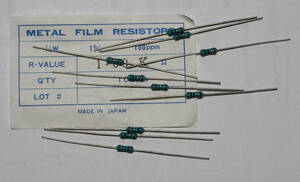  金属皮膜抵抗 100kΩ±1％ 1/4w 10本　日本製