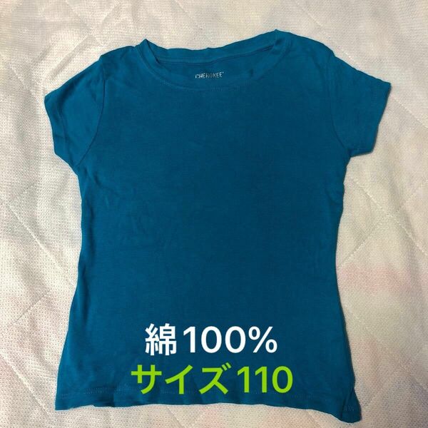 サイズ110 綿100%半袖Tシャツで肌着にもなります　着心地はサラサラ　男女共に着れます　素人判断で未使用に近い 