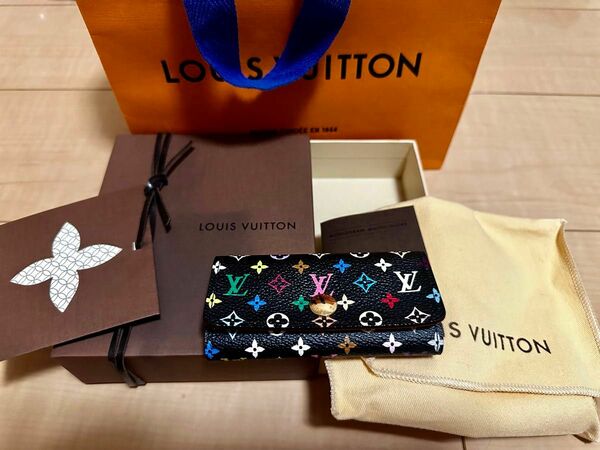 LOUIS VUITTON キーケース モノグラムマルチカラーノアール　黒