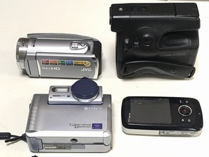 コンパクトカメラ4種・KYOCERA　SAMURAI Z・SONY Cyber-shot DSC-F55DX・KENWOOD JVC　 EVERIO GZ-E220-S・GE フルハイビジョン DV1　