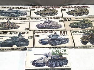  not yet constructed Hasegawa Mini box E series ESCI 10 piece set sale 1/72ya-kto Tiger konme ruM12 other tank plastic model records out of production goods K