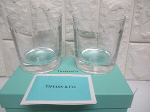 P95/未使用 TIFFANY&Co. ティファニー グラス ペアグラス ロックグラス タンブラー 2個セット
