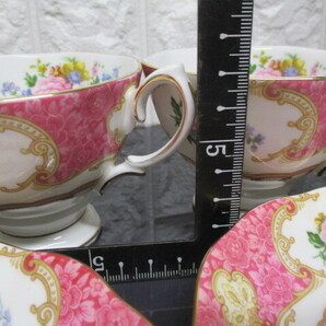 P122/美品 6客セット ROYAL ALBERT ロイヤルアルバート Lady Carlyle レディーカーライル カップ&ソーサー C/S 碗皿 茶器 まとめ売りの画像3