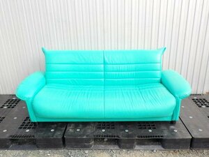 *03 seater . sofa mint green ( retro ) pickup limitation ( Shizuoka prefecture sack . city ) 5-8/2(.)