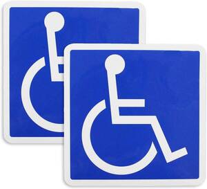  карман (Pocket) международный символьный знак инвалидная коляска Mark стикер магнитный 2 шт. комплект 