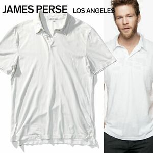 【JAMES PERSE】最高級スーピマを使用した上質な着心地◎!!ジェームスパース USA製 定価1.7万 スーピマコットン ポロシャツ 半袖シャツ