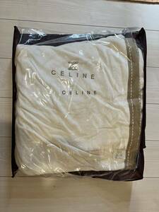 セリーヌ　シール織シルク綿毛布　ベージュ　CELINE