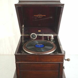 [4-87] Columbia コロンビア Grafonola No.120 卓上型 蓄音機 英国製 アンティーク Antique ヴィンテージ Vintage オーディオ機器 音響機器の画像1