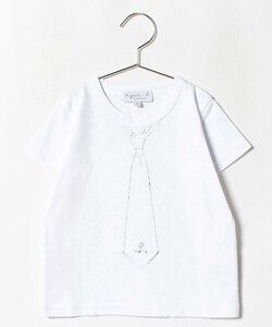 agnes b. ENFANT　アニエスベー　定番Tシャツ　ネクタイプリントホワイト
