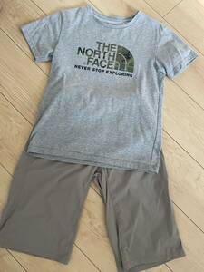 THE NORTH FACE　ハーフパンツ＆定番Ｔシャツセットで　キッズ　used　150 